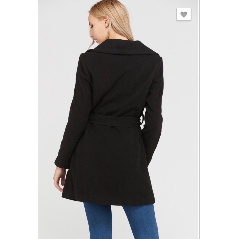 City Black Belted Coat - Picture 5 of 5